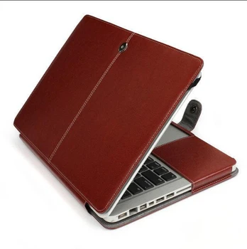 PU-Läder Väska Laptop Sleeve fodral För Macbook Air 11.6 13.3 Pro Retina 15,4 Tums 2010 Till Bärbar Dator Beskyddare