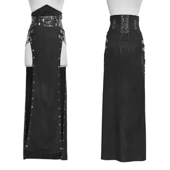 PUNK och RAVE Kvinnor Gotisk Stil Sexig Kjol Steampunk Rock Copslay Skede Kjol Personlighet Hip Hop Streetwear Kjolar