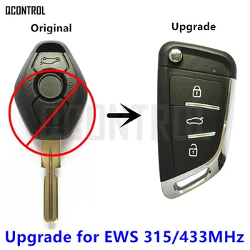 QCONTROL Avlägsna Nyckeln 315MHz/433MHz Modifierade för BMW X3 X5 Z3 Z4 1/3/5/7 Serien EWS System Fordon Door Lock Control ID44 PCF7935