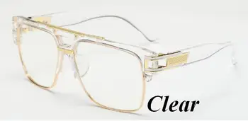 R20 Luxury eye glasögon ramar för män 2016 högsta kvalitet guld metall platta toppen big man nörd optiska ramar varumärke gafas