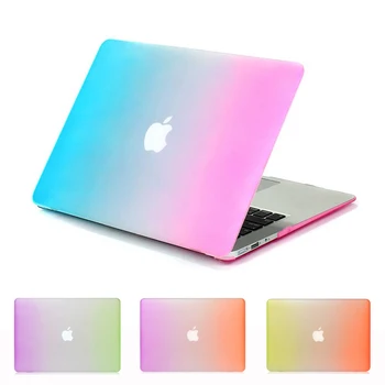 Rainbow Laptop Case För Apple MacBook Air Pro Retina 11 12 13 15 mac Book 15.4 13.3 11.6 tum med Touch Bar Ärm Skal +Gåva