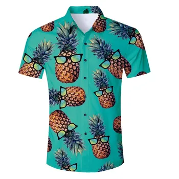 Raisevern Funny Mens Skjorta Tacos Katt 3d-Print Hawaii Aloha Skjorta Sommaren Mens Knappen Toppar Semester Part Strandkläder Drop Shipping