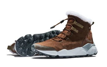 RAX unisex vintern utomhus vandring skor plysch-vadderat äkta läder halkfria vattentät, stötsäker vandring klättring snow skor