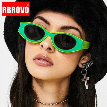 RBROVO 2021 Retro Cateye Solglasögon för Kvinnor Vintage Små solglasögon för Kvinnor/Män Varumärke Lyxiga Glasögon Kvinnor/Män Gafas De Sol