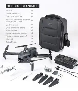 Rc Drone Quadcopter Pro 3 Gps-5g wi-fi trådlöst Lan Fpv Med 4k Hd-Kamera 3-axis Eis Anti-skaka Gimbal Hinder Undvikande Borstlösa Vikbar