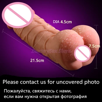 Realistisk Penis Extender Ärm Sex Kondom för Män Onani Fitta Fake Ass Penis Enlarger Dildo för Par, Gay sexleksaker
