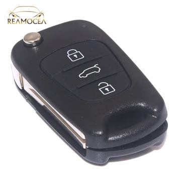 Reamocea Avlägsna Nyckeln Shell 3-Knappen Flip Key Uncut Bladet Folding Case Passar För Hyundai I30 IX35 IX20 Kia Sportage Rio Rondo K2 K5