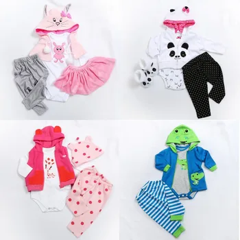 Reborn Docka kläder för 17-18-tums 24inch Reborn Baby Dolls Kläder Uppsättningar bebes reborn pojke flicka silikon dockor leksaker