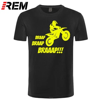 REM Sommar T-shirts, Herr Braap Motocross Skriva ut T-shirt Casual Top design Nya Ankomst Fashoin Het försäljning Rund Hals Tee
