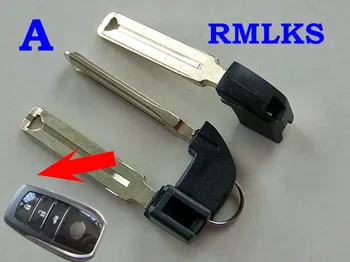 RMLKS Keyless Entry Uncut Blad För Toyota Reservdelar Smart Key Toyota Corolla Camry Prius Akut Små nyckelblad