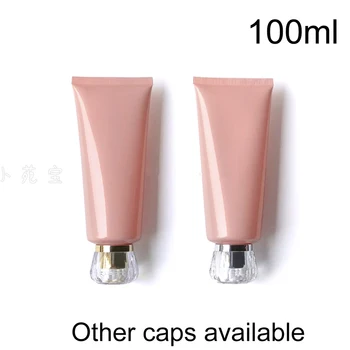 Rosa 100 ml, Plast Pressa Tom Flaska Body Lotion Mjuk Tub 100 g Kosmetiska Ansikts Kräm Förpackning Behållare Fri Frakt