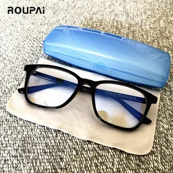 ROUPAI anti blått ljus glasögon för män kvinnor dator gaming strålning glasögon blue ray blockering blockering Skyddsglasögon fram okulary