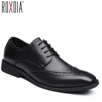 ROXDIA plus size 39-48 män bröllop skor microfiber läder för man klä skor för män oxford lägenheter formell verksamhet sko RXM093