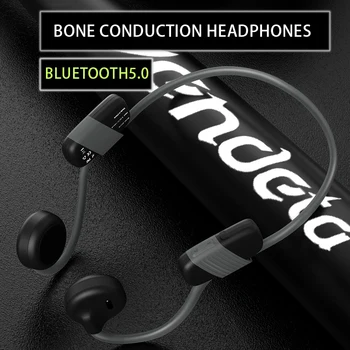 S.slitage benledningsimplantat Hörlurar med Bluetooth-Sport Hörlurar IPX6 Headset Stereo handsfree med mikrofon För att Köra