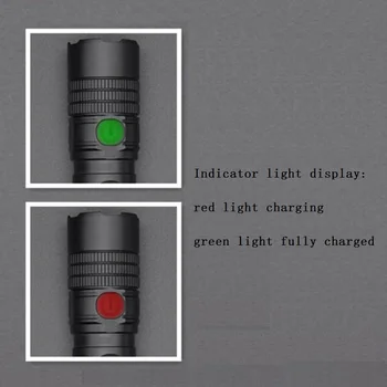 S11 CREE XPL LED-Ficklampa med Variabel Brännvidd Ljus 1200lm 18650 Batteri Ficklampa med Power-Indikatorn och Magnet