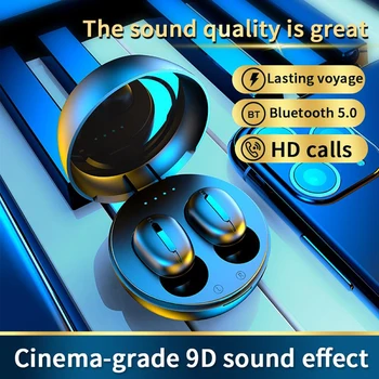 S8 TWS Trådlöst bluetooth-headset 5.0 Äkta trådlös in-ear-mini sport hörlurar Handsfree Gaming Headset För Mobiltelefon