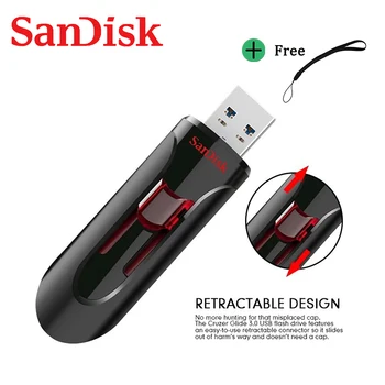 SanDisk CZ600 Pendrive 128GB 64 GB 32 GB 16 GB 256 GB USB-Flash-Enhet 32 64 128 16 GB Pen Drive 3.0 USB-Minne Hårddisk Minne För Telefonen