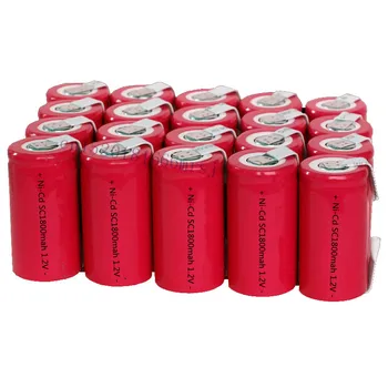 SC 18650 batteri subc batteri uppladdningsbart nicd-batteri 1,2 v ackumulator 1800 mah power bank