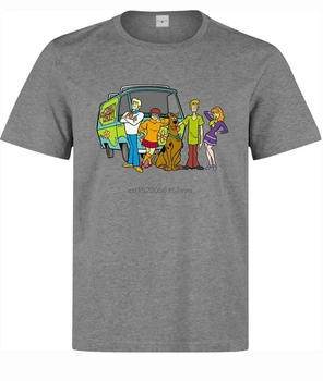 Scooby Doo Tecknat Konstverk män (kvinna finns) grå t-shirt(1)