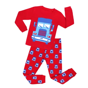 Senaste Flickor Pyjamas Set för Barn som är 2 pc Full Ärm Pyjamas Boys Pyjamas för 1-8 År Jul Pyjamas Boys Pijamas Nattkläder