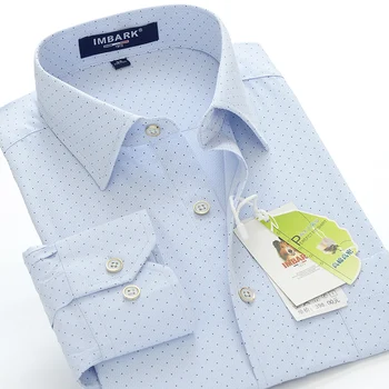 SHAN BAO prickar tryckt män-stora avslappnad lös skjorta 2020 hösten märke kläder eleganta klassiska ungdoms-shirt