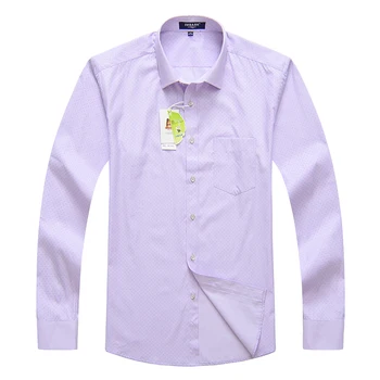 SHAN BAO prickar tryckt män-stora avslappnad lös skjorta 2020 hösten märke kläder eleganta klassiska ungdoms-shirt