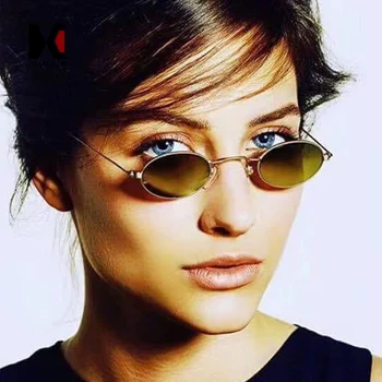 SHAUNA Trend Små Ovala Solglasögon för Kvinnor Classic Spegel Beläggning Reflekterande solglasögon Män
