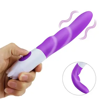 Silikon 10 Hastighet Dildo Vibrator sexleksaker för Kvinnor Kula G-punkten Massager Klitoris Stimulator Anal Plug Vuxen Masturbator