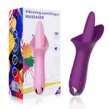 Silikon Innovativa G-spot Vibrator Uppladdningsbara Tungan Massage 10 Hastighet Tyst Vibrerande Klitoris Stimulator sexleksaker för Kvinnor