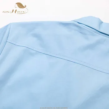 SISHION Kort Ärm Rockabilly-Shirt Retro Bowling Shirt för Män ST125 Kort Ärm Sommaren Bomull Skjortor Plus Size L-3XL