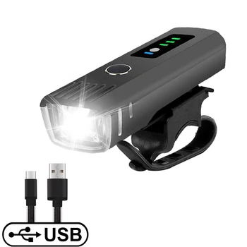 Smart Induktion Cykel Främre Ljus USB-Laddningsbara Lampa 1500mAh Li-Batteri Cykel Pannlampa Regntät LED-Ficklampa Tillbehör