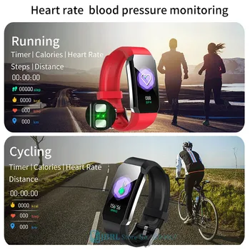 Smart Watch Kroppen Termometer Vattentät Smart Armband Fitness Tracker Pulsmätare Smarta Band Titta Män Kvinnor
