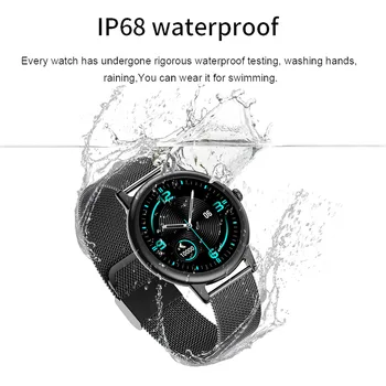 Smart Watch Kvinnor E1-0 IP68 Vattentät Pekskärm Bluetooth Multi-Mode Sport Smartwatch Tracker Lämplighet För Android IOS