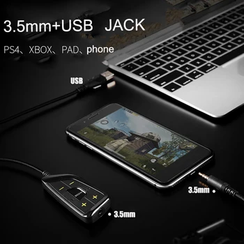 Somic 3,5 mm USB Gaming Hörlurar 7.1 Surround-Ljud Fast Över-Örat-Ergonomiskt Headset Hörlurar För PC Gamer med Mikrofon