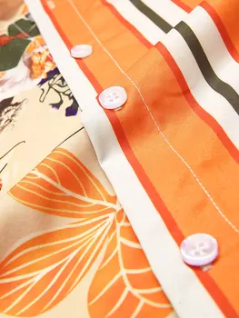 Sommaren Herrskjortor Etnisk Stil Vintage tryck Kort Ärm Lös koreanska Kläder Casual Dress Shirts Män Camisa Masculina