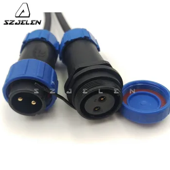 SP2110/SY2111, 2-pin 3pin 4 pin 5pin vattentät Kontakt och uttag, LED Power wire kabel kontakter, IP68, ström 30A