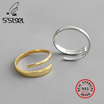 S'STEEL 925 Sterling Silver Ringar Till Kvinnor Guld Ring Bagues Pour Femme Argent Present Till Flickvän Joyas De Plata Fina Smycken