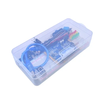 Startpaket för Arduino Uno R3 Bakbord Grundläggande enkla learning kit, ljud - /vatten-nivå/luftfuktighet/avstånd upptäckt, LED kontroll