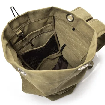 Stor Kapacitet Resa Klättring Väska Taktiskt Militär Ryggsäck Kvinnor Armén Väskor Duk Bucket Bag Axel Sport Bag Hane