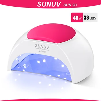 SUN2C LED Spik Lampa för Manikyr 48W Spik Torktumlare UV-Lampa För att härda UV-Gel Nagellack Med Motion sensing LCD-Display