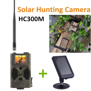 Suntek HC300M Scouting Jakt Kamera GPRS, MMS Digital Svart Ir-Trail Kamera Solpanel, Batteri