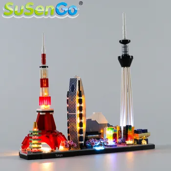 SuSenGo LED-Ljus kit För 21051 Arkitektur Tokyos skyline souvenir , NR Modell