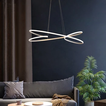 Svart Vit nordic led-lampa hängande lampor modern design för matsalen taklampa kök Hängande lampa bar butik taklampa