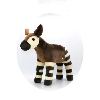 Söt Sällsynta Okapia Zebra Simulering Djur Levande Saker Plysch Leksak Docka Barn Julklapp