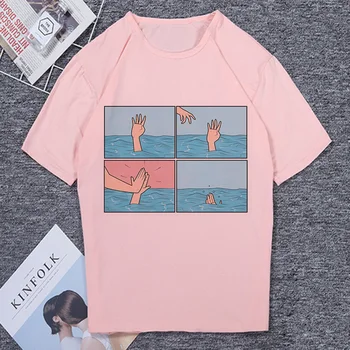 T Shirt Kvinnor Ingen Kan Gissa sig till Det Oväntade Resultatet Rolig Sommar Casual T-shirt Kvinnliga Vilseledande Harajuku Style Vintage Tshirt