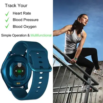 T88 Smart Klocka 2020 kroppstemperatur och blodtryck Syre Övervaka Armband Sport Music Control Smarta Klockor för Män Kvinnor