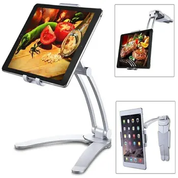 Tablett-och Utflyktsdisk väggstativ Telefon Hållaren Mount Roterbar för 5-10.5 /L 6-15 tums iPhone iPad Huawei Xiaomi Notebook-Stöd