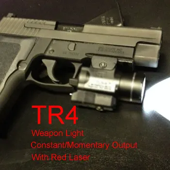 Taktiska TLR Kompakt Vapen Ljus Med Röda lasersikte som Passar För Nästan 1911 CZ Glock 2 4 HK USP-Laser, Ficklampa