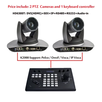 Tangentbord Vmix Controller Kit 30X Optisk Zoom SDI DVI-PTZ-IP-Kamera för tv-Utrustning / Blueprint Design / Youtube