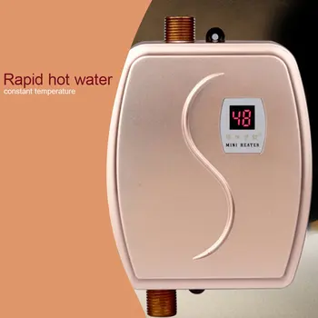 Tankless Omedelbar Elektrisk Varmvattenberedare Dusch för Hemmet Badrum Termostat Flöde Värmare Värme Varm Dusch Vatten